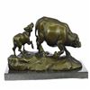 Image 7 : Bull With Calf Bronze Sculpture