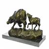 Image 9 : Bull With Calf Bronze Sculpture