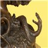 Image 10 : Lion With Snake Bronze Sculpture on Marble Base