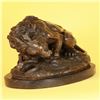 Image 13 : Lion With Snake Bronze Sculpture on Marble Base