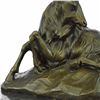 Image 4 : Deer Bronze Sculpture on Marble Base Statue