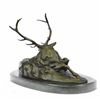 Image 8 : Deer Bronze Sculpture on Marble Base Statue