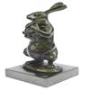 Image 9 : Bunny With Baby Bronze Statue
