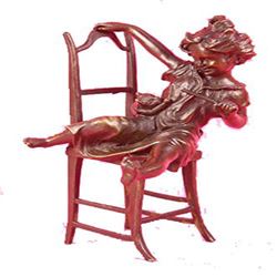 Beautiful Cat With Little Kid Bronze Sculpture