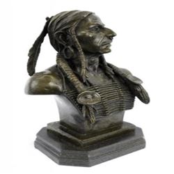 Bronze Indian Chief Sculpture