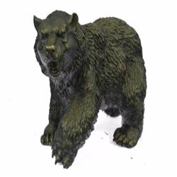 Ferocious Bear Art Deco Wild Life Bronze Sculpture