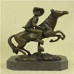 Hot Cast Cowboy Western Art Old West Bronze Sculpture