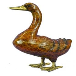 Duck Bird Bronze Sculpture