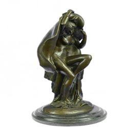 Woman with Vail Handcrafted Bronze Sculpture