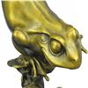 Image 2 : Gild Prince Frog Gold Patina Bronze Sculpture