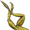 Image 3 : Gild Prince Frog Gold Patina Bronze Sculpture