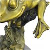 Image 4 : Gild Prince Frog Gold Patina Bronze Sculpture