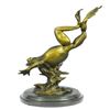 Image 6 : Gild Prince Frog Gold Patina Bronze Sculpture