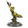Image 8 : Gild Prince Frog Gold Patina Bronze Sculpture