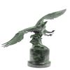 Image 5 : American Eagle Green Patina with Spread Wings Bronze Statue
