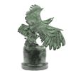 Image 6 : American Eagle Green Patina with Spread Wings Bronze Statue