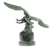 Image 8 : American Eagle Green Patina with Spread Wings Bronze Statue