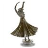 Image 1 : Gypsy Dancer Bronze Sculpture on Marble Base Statue