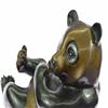 Image 6 : Lazy Chinese Panda Wildlife Creature Bronze Sculpture