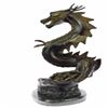 Image 5 : Dragon Bronze Sculpture on Marble Base Statue