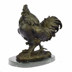 Rooster Farm Bronze Statue