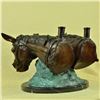 Image 5 : Two Horses Head Bust Bronze Sculpture on Marble Base Figurine