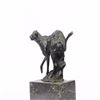 Image 2 : Panther Bronze Sculpture on Marble Base Statue