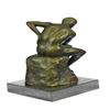 Image 3 : Thinker Symbol of Philosophy Bronze Sculpture on Marble Base Figure