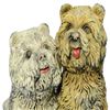 Image 2 : Two Sitting Terrier With A Ball Bronze Sculpture