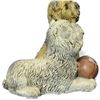 Image 5 : Two Sitting Terrier With A Ball Bronze Sculpture