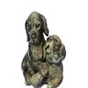 Image 4 : Multi Color Vienna Two Labrador Dogs Bronze Sculpture