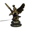 Image 1 : Bronze La Sirene Sculpture on Marble Base Statue
