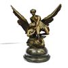 Image 7 : Bronze La Sirene Sculpture on Marble Base Statue