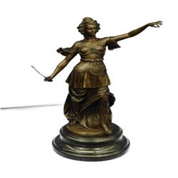 Bronze Scale of Justice Blind Justice Sculpture