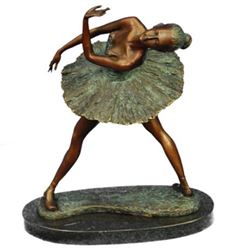 Ballerina Bronze Statue Ballet Dancer Figure