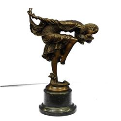 Art Deco Dancer with Snake Bronze Sculpture