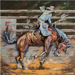 3D Art Metal Horse America West Cowboy Horse Racing Oil Painting
