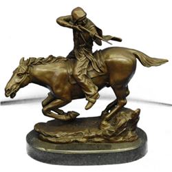 Classic Indian American Detailed Bronze Sculpture