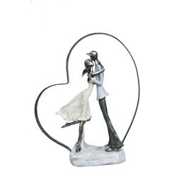 Kissing In Love Couple Cold Cast Bronze Sculpture