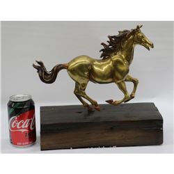 Collector Trophy Gilt Stallion Horse Bronze Sculpture