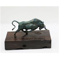 Bronze Abstract Bronze Bull Horns Statue Figurine
