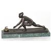 Image 3 : Curling Trophy on Marble Base Bronze Sculpture