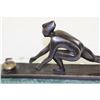 Image 5 : Curling Trophy on Marble Base Bronze Sculpture