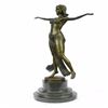 Image 5 : Belly Dancer Bronze Figurine on Marble Base Sculpture