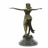 Image 6 : Belly Dancer Bronze Figurine on Marble Base Sculpture