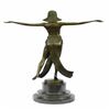 Image 7 : Belly Dancer Bronze Figurine on Marble Base Sculpture