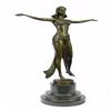 Image 9 : Belly Dancer Bronze Figurine on Marble Base Sculpture