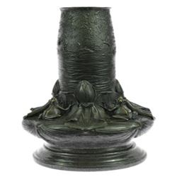 Handmade Old Handwork Bronze Frog Vase Figure