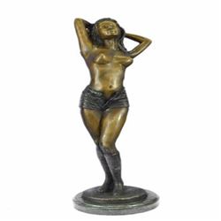 Nude Sexy Temptress Bronze Statue