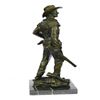 Image 8 : Cowboy Bronze Sculpture on Marble Base Statue